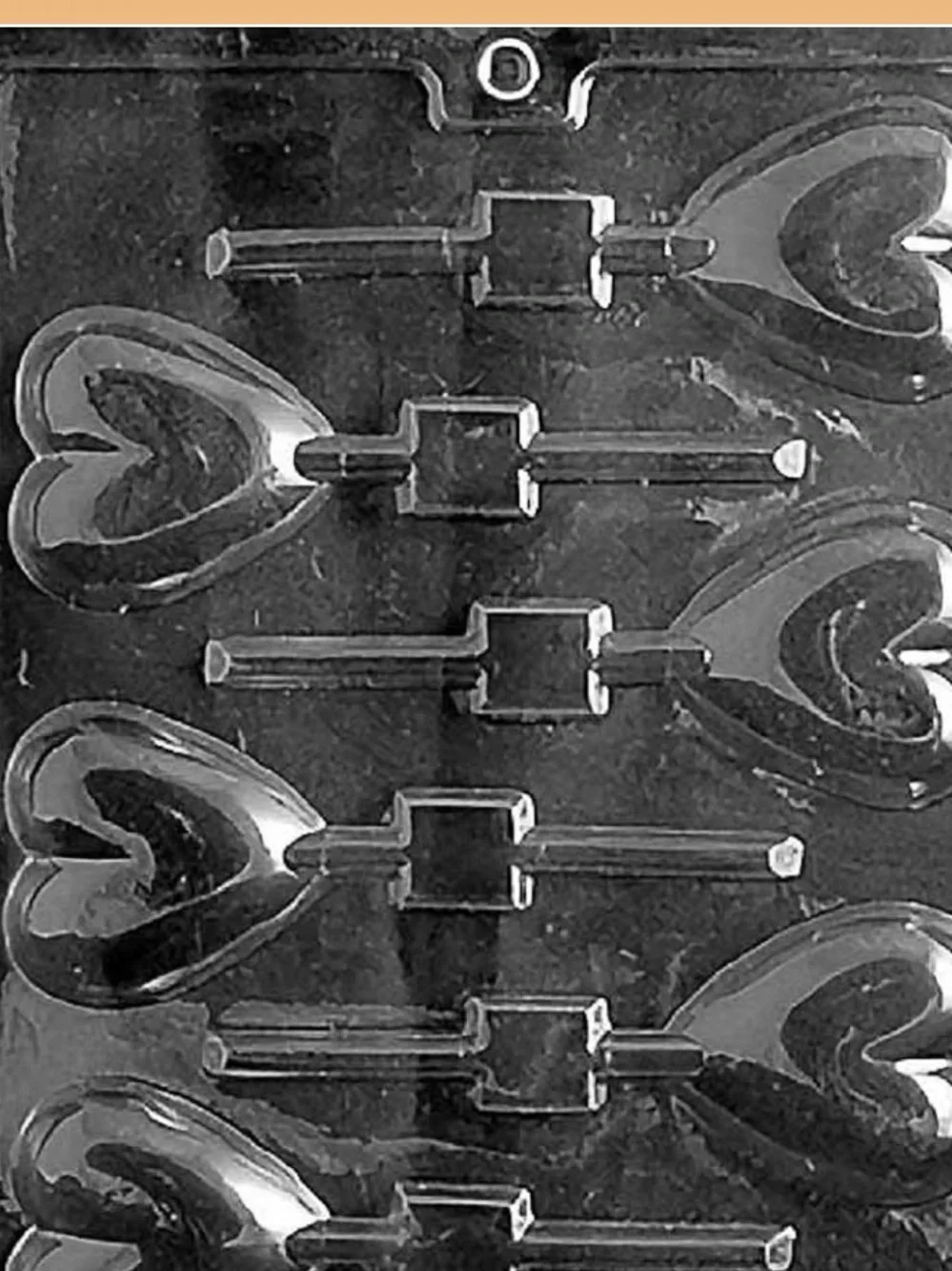 CybrTrayd 1 Plastic Mold 50 Paper Lollipop Sticks Gor Chocolate or Soap
